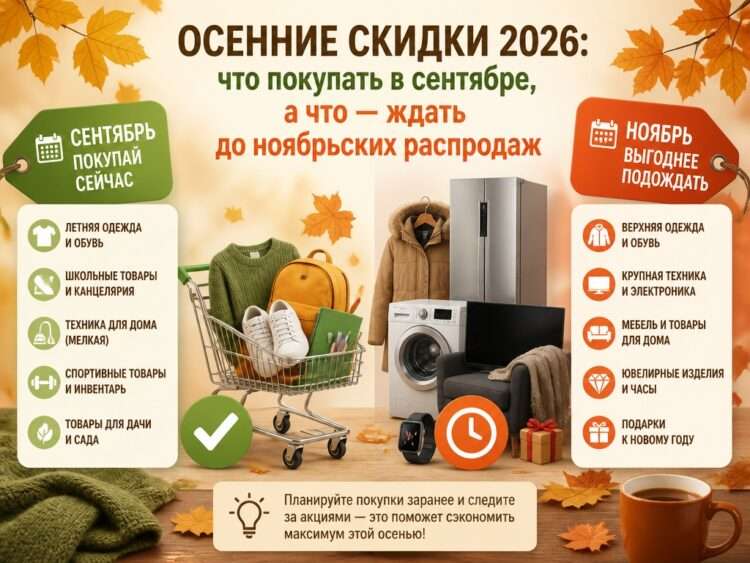 Скидки осенью